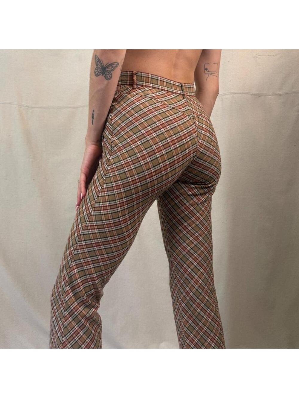 Vintage Product Plaid Cigarette Pants – Size S